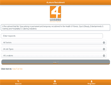 Tablet Screenshot of 4leisurerecruitment.co.uk